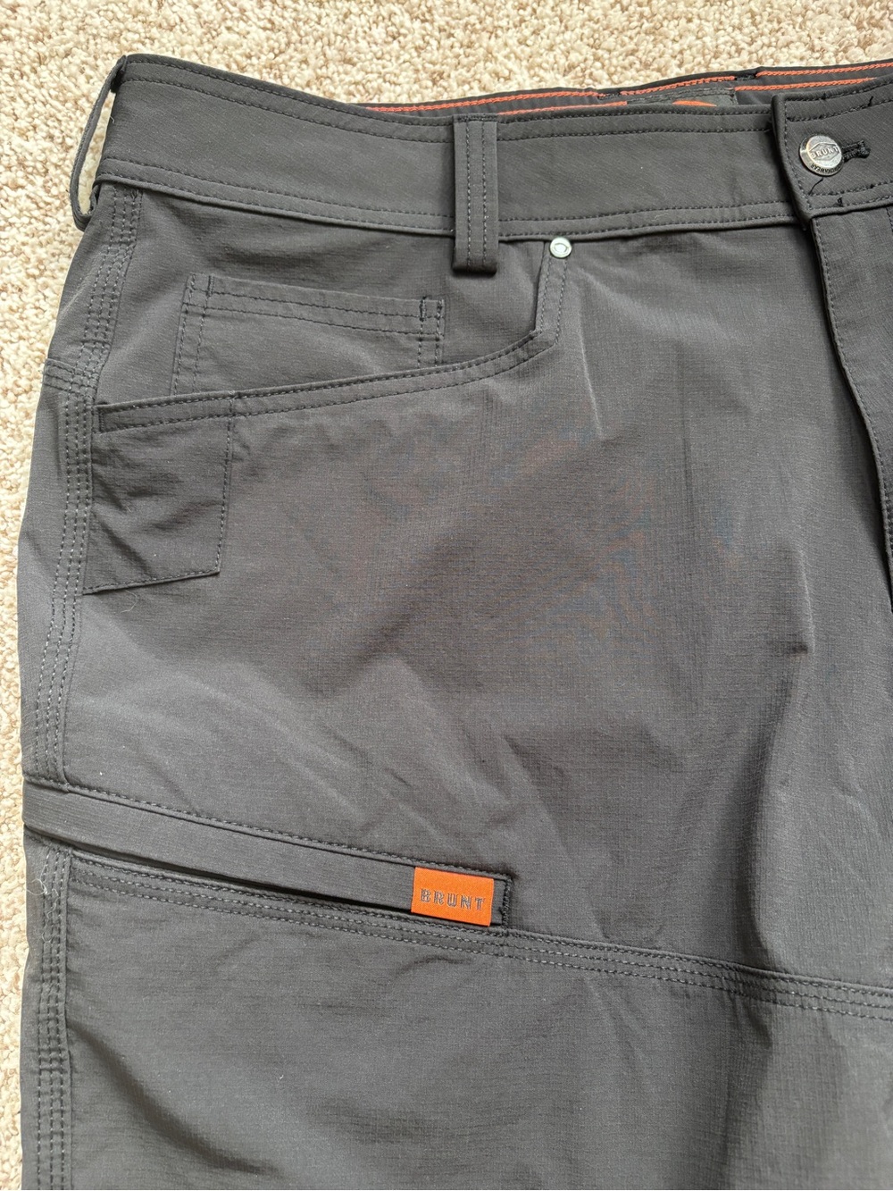 BRUNT The Costello Ripstop Pant Lightweight Breathable Work Pants Black 36x30 - Picture 9 of 11